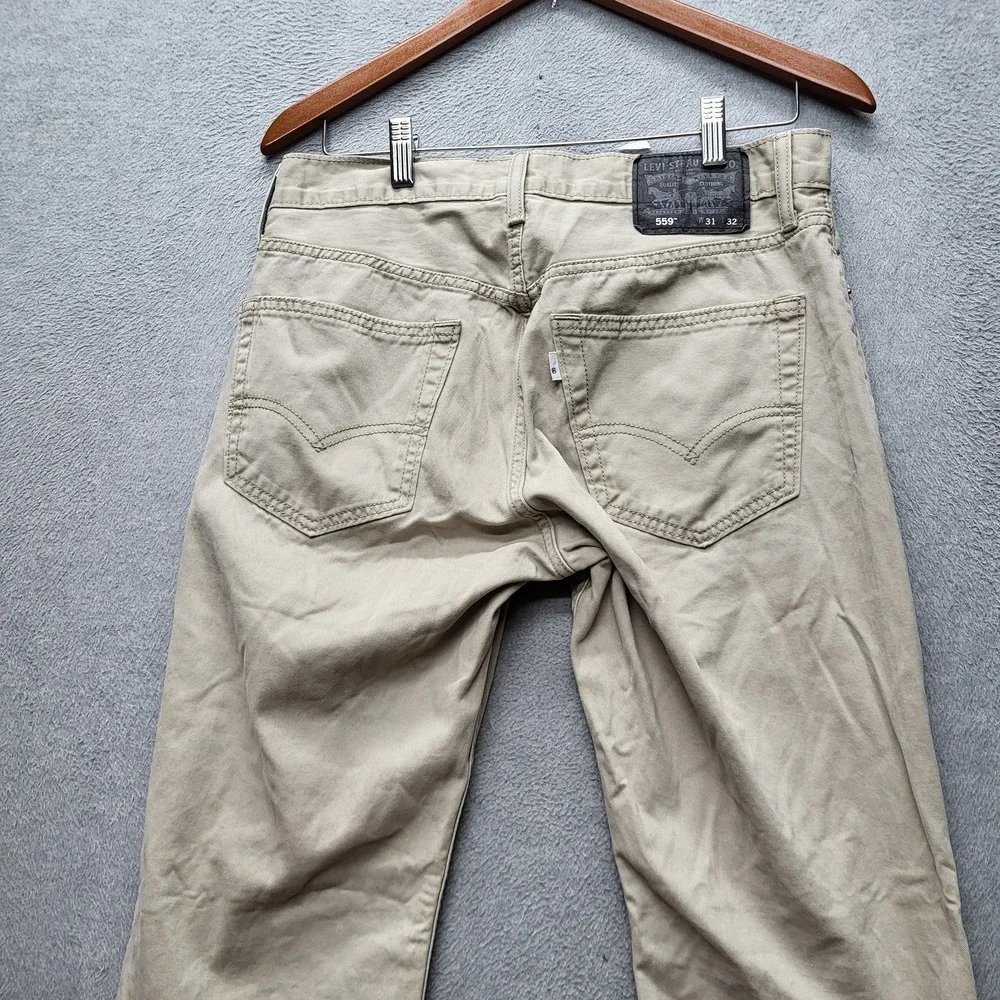 Levi's 559 Men Pants 31X32 Khaki Relaxed Straight Twill‎ 29